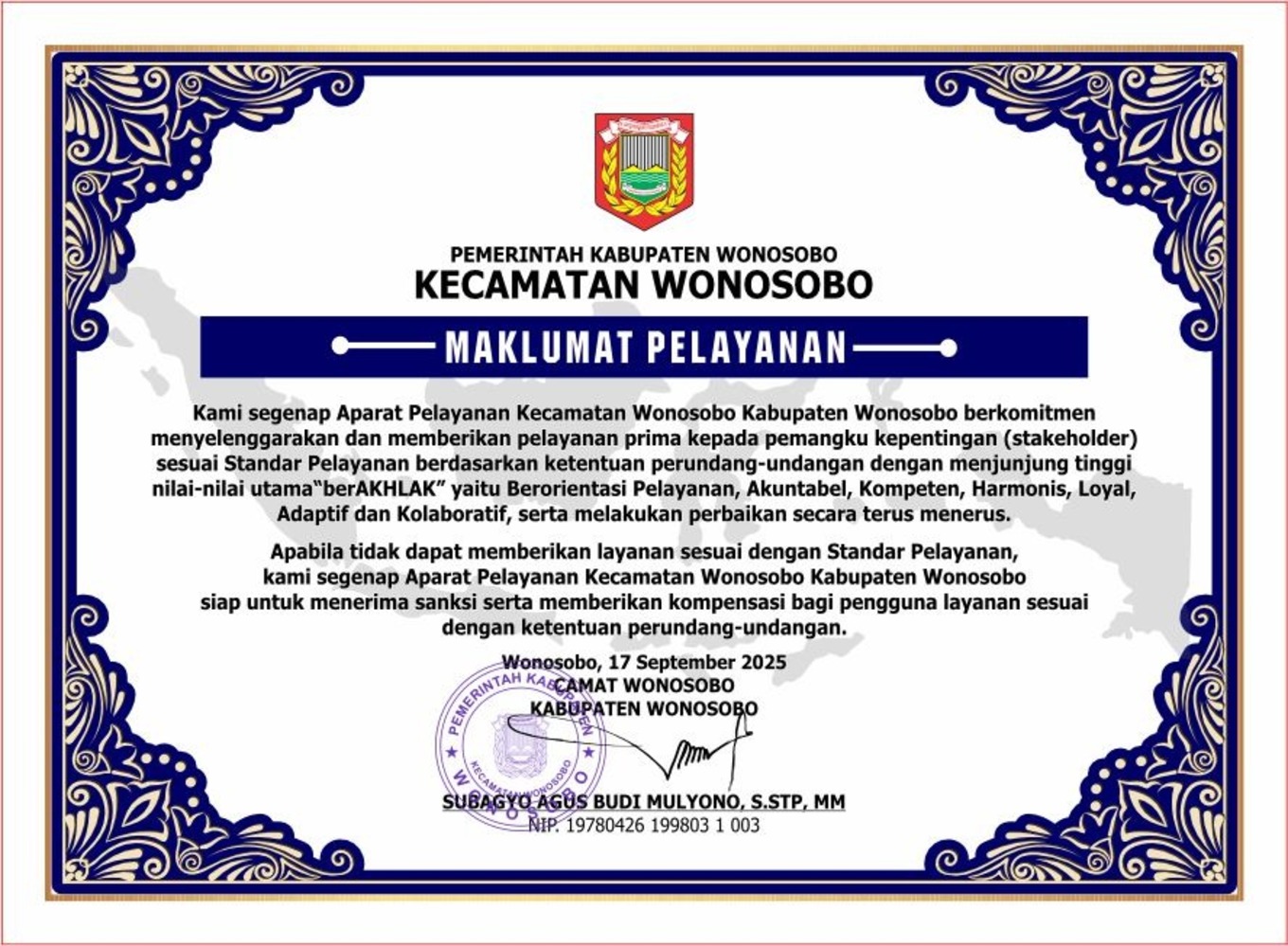 MAKLUMAT PELAYANAN